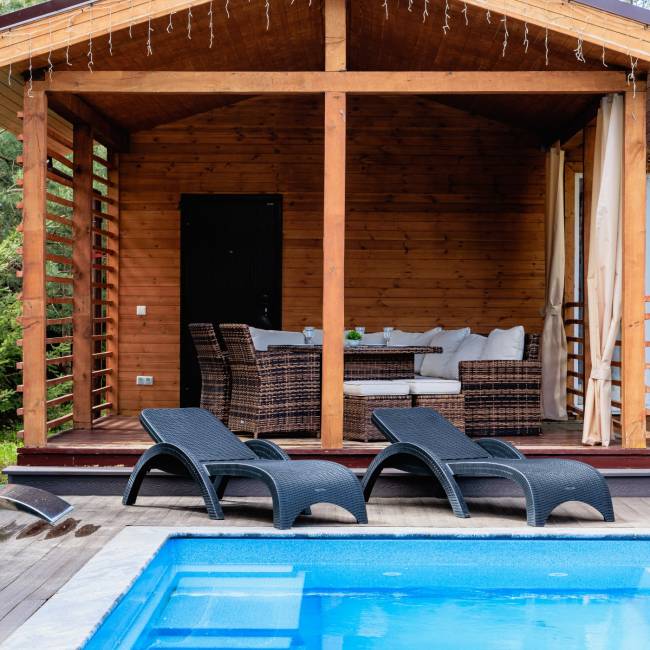 Комплект пластиковых шезлонгов MARK антрацитовых (без матрасов)