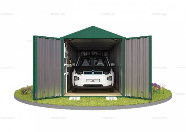 Хозблок SKOGGY секционный с двускатной крышей 6 х 2 м, зелёный мох Хозблок SKOGGY секционный с двускатной крышей 6 х 2 м, зелёный мох