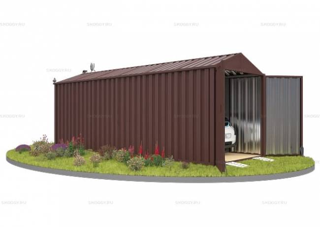 Хозблок SKOGGY секционный с двускатной крышей 6 х 2 м, шоколадный Хозблок SKOGGY секционный с двускатной крышей 6 х 2 м, шоколадный