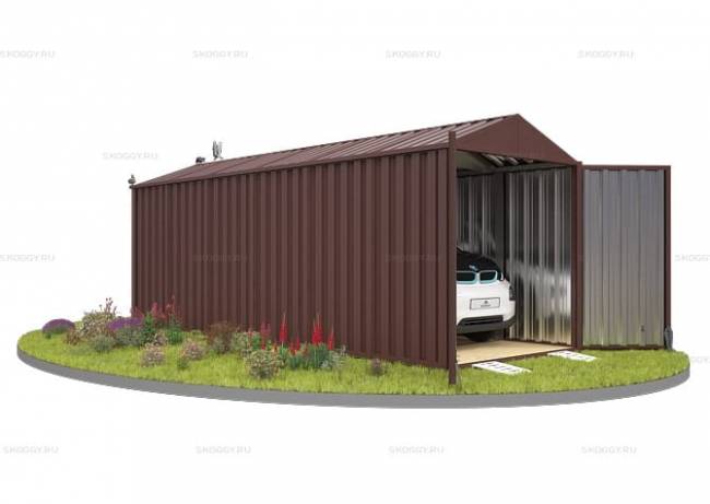 Хозблок SKOGGY секционный с двускатной крышей 6 х 2 м, шоколадный Хозблок SKOGGY секционный с двускатной крышей 6 х 2 м, шоколадный