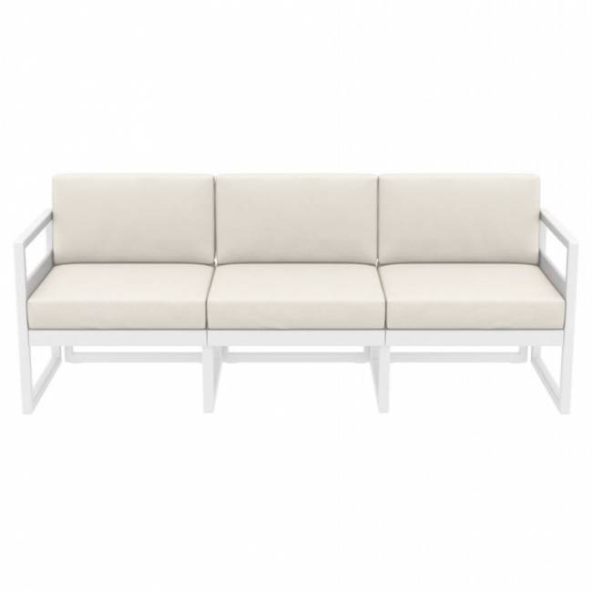 Комплект пластиковой мебели Mykonos XL белый, бежевый