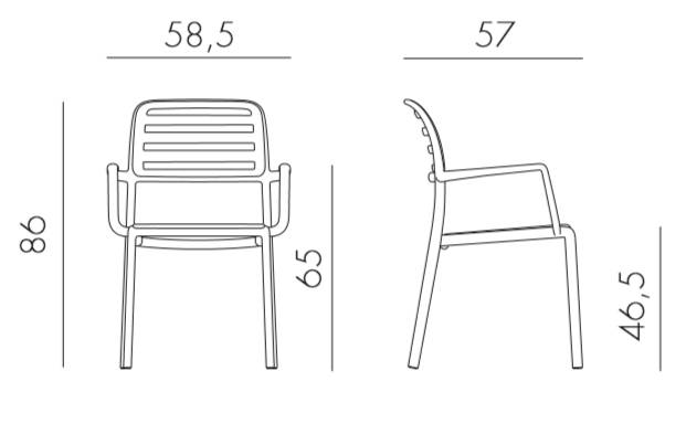 Кресло пластиковое Costa агава 585х570х860 мм Кресло пластиковое Costa агава 585х570х860 мм