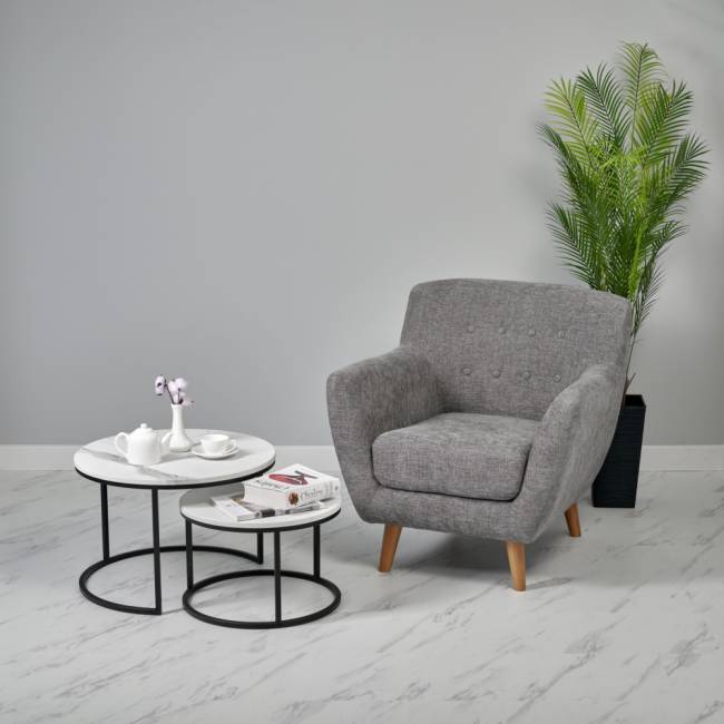 Кресло Picasso серый, шенилл