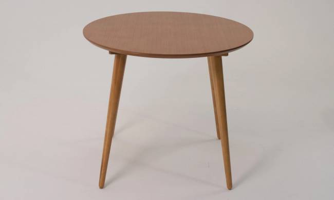 Стол Монте К 90 натур со стульями Джуно натур велюр коричневый Стол Монте К 90 натур со стульями Джуно натур велюр коричневый