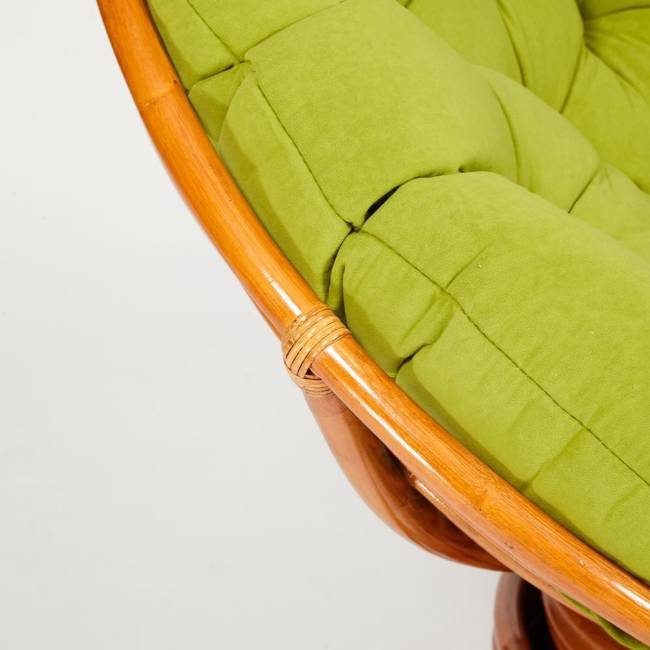 Кресло-качалка PAPASAN/ПАПАСАН w 23/01 B /с подушкой/ 115х78х104 см, Cognac (коньяк), флок Олива, 23 Cognac (коньяк) Кресло-качалка PAPASAN/ПАПАСАН w 23/01 B /с подушкой/ 115х78х104 см, Cognac (коньяк), флок Олива, 23 Cognac (коньяк)