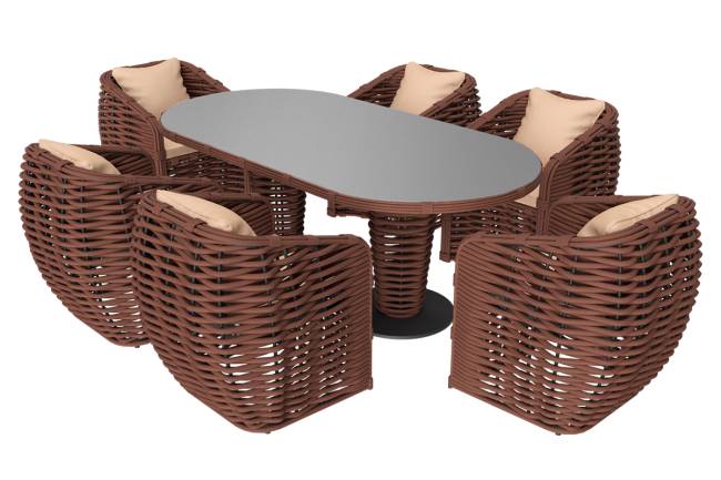 MOKKA MAJORCA стол обеденный, цвет капучино MOKKA MAJORCA стол обеденный, цвет капучино