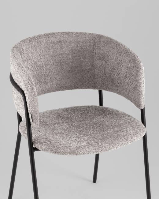 Кресло Нэлли New, букле светло-серый