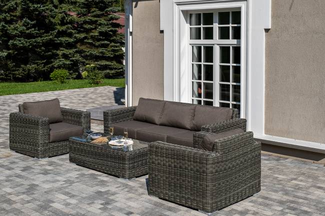 "Боно" лаунж-зона из искусственного ротанга, цвет графит "Боно" лаунж-зона из искусственного ротанга, цвет графит