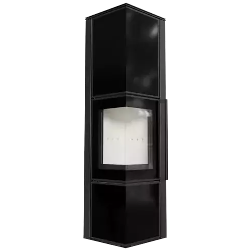 Печь Kratki PRO TORA/L 8 кВт, чёрное стекло