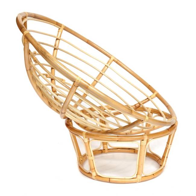 Кресло PAPASAN ECO/ПАПАСАН ЭКО P115-1/SP STD /c подушкой, ремешками/ диаметр подушки 125 см, 115x101x92 см, Natural (натуральный), ткань Коричневый, 3М7-147 Natural (натуральный)