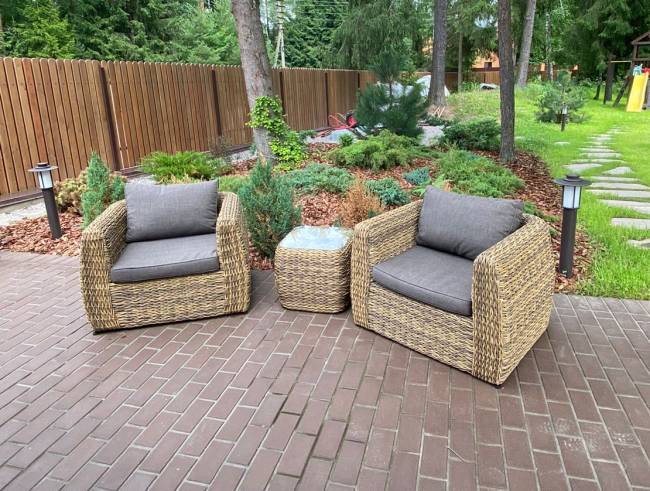 "Кальяри" кофейный столик из искусственного ротанга (гиацинт), цвет соломенный "Кальяри" кофейный столик из искусственного ротанга (гиацинт), цвет соломенный