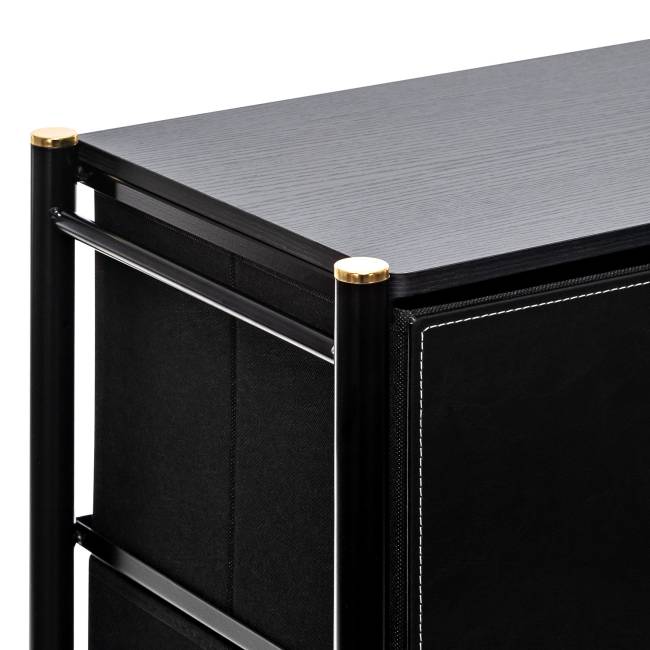 Комод Leset Хайди 2 ящика Чёрный Чёрный