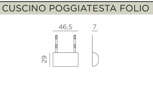 Подушка-подголовник для лаунж кресла Folio зеленый 465х290х70 мм