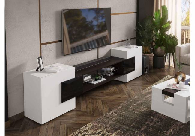 Лисмор белый / черный глянец