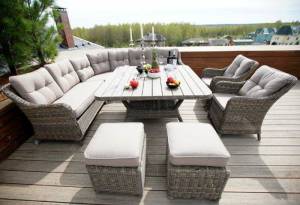 Обеденный комплект из искусственного ротанга Сорренто