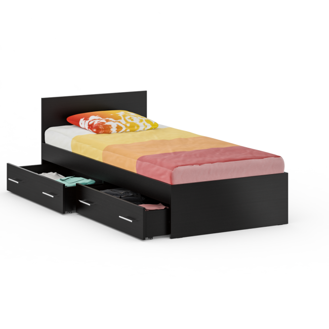 Кровать с ящиками Стандарт 0900 цвет венге