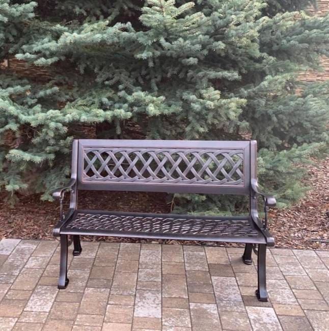 Металлическая садовая скамья Turin из литого алюминия