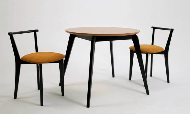 Стол Arki К 90 чёрный/натур