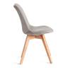 Стул TULIP SOFT (mod. 053V) / 2 шт. в упаковке дерево/пластик/вельвет, 49,5 x 54,5 x 84 см, Светло-серый (HLR 39)/натуральный (Комплект из 2 шт.) Светло-серый (HLR 39)/натуральный дерево/пластик/вельвет