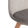 Стул TULIP SOFT (mod. 053V) / 2 шт. в упаковке дерево/пластик/вельвет, 49,5 x 54,5 x 84 см, Светло-серый (HLR 39)/натуральный (Комплект из 2 шт.) Светло-серый (HLR 39)/натуральный дерево/пластик/вельвет