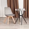 Стул TULIP SOFT (mod. 053V) / 2 шт. в упаковке дерево/пластик/вельвет, 49,5 x 54,5 x 84 см, Светло-серый (HLR 39)/натуральный (Комплект из 2 шт.) Светло-серый (HLR 39)/натуральный дерево/пластик/вельвет