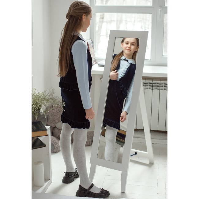 Зеркало напольное BeautyStyle 1 белый 130 см х 35 см Зеркало напольное BeautyStyle 1 белый 130 см х 35 см