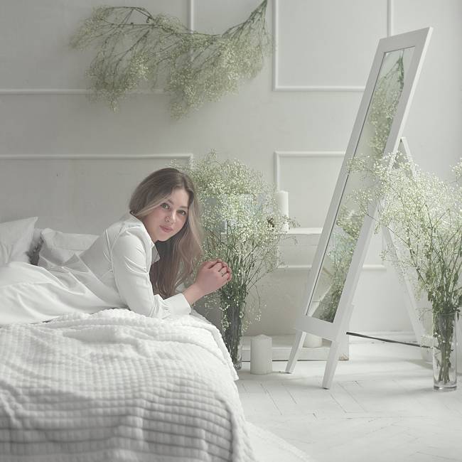 Зеркало напольное BeautyStyle 1 белый 130 см х 35 см Зеркало напольное BeautyStyle 1 белый 130 см х 35 см