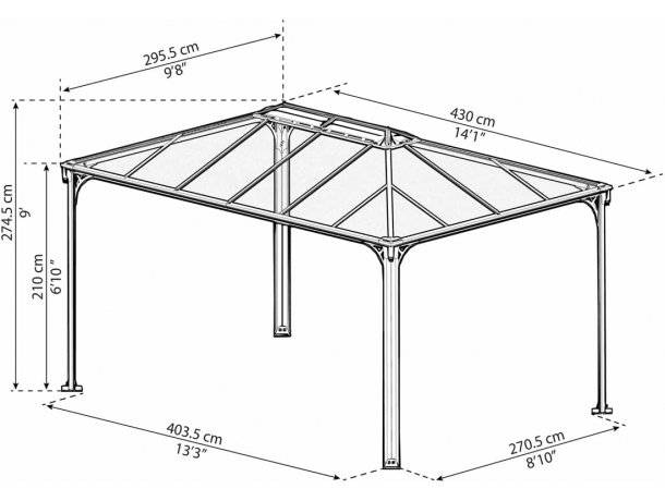 Беседка MARTINIQUE 4300 GARDEN GAZEBO Беседка MARTINIQUE 4300 GARDEN GAZEBO