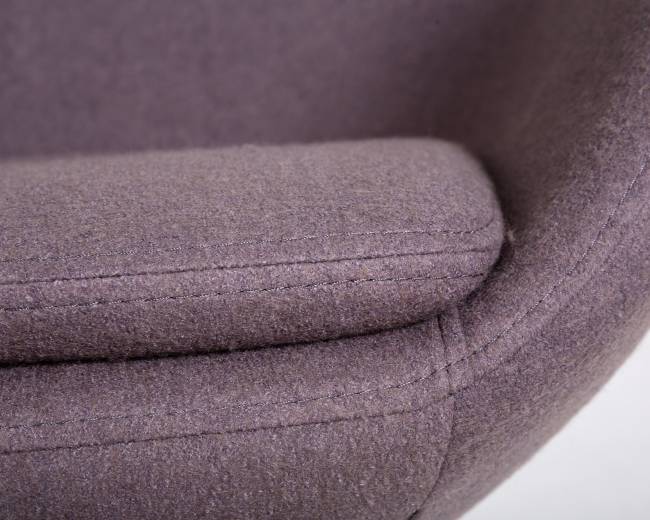 Кресло дизайнерское DOBRIN EGG, серая ткань AF7