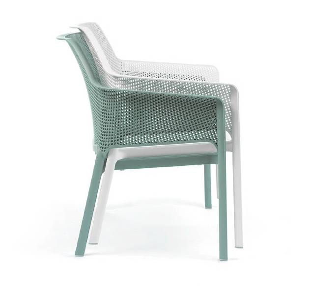 Диван пластиковый Net Bench ментоловый 1160х700х860 мм