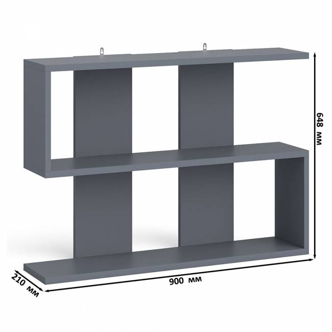 Полка навесная Мори 900 цвет графит Полка навесная Мори 900 цвет графит