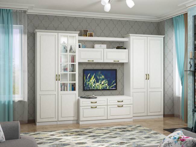 Ливерпуль Шкаф-пенал + карниз