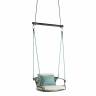 Качели плетеные Lisa Swing антрацит, ментоловый 730х650х1750 мм