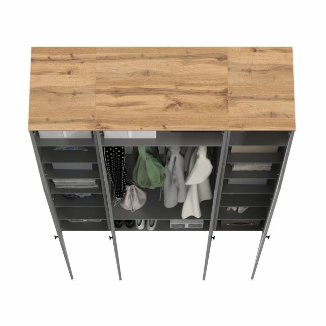 Набор шкафов Остин № 2 цвет серый графит/дуб крафт золотой