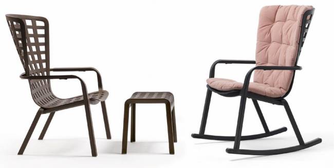 Кресло-качалка пластиковое Folio антрацит 720х810-925х1190-1125 мм Кресло-качалка пластиковое Folio антрацит 720х810-925х1190-1125 мм