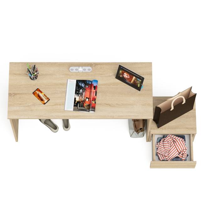 Стол письменный Мори с тумбой ТМП400.1 цвет дуб сонома Стол письменный Мори с тумбой ТМП400.1 цвет дуб сонома