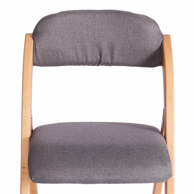 Стул FRUTTO (mod. 05) дерево, серый хлопок ,  46,5 x 60 x 77 см, Grey (Cерый) А 13/ натуральный