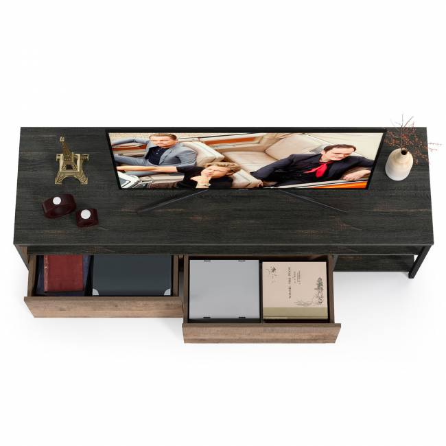 Тумба под ТВ Трувор 13.70 цвет дуб гранж песочный/интра