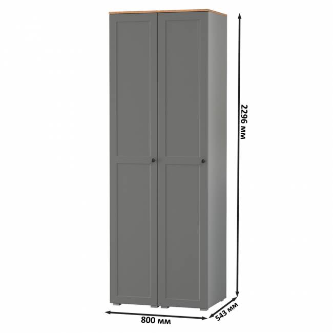 Два шкафа-пенала Остин цвет серый графит/дуб крафт золотой