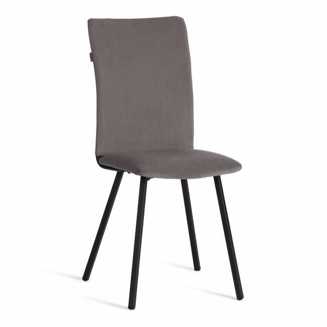 Стул обеденный La Rousse флок , серый/черный, 29, 49х50х93 серый флок Стул обеденный La Rousse флок , серый/черный, 29, 49х50х93 серый флок