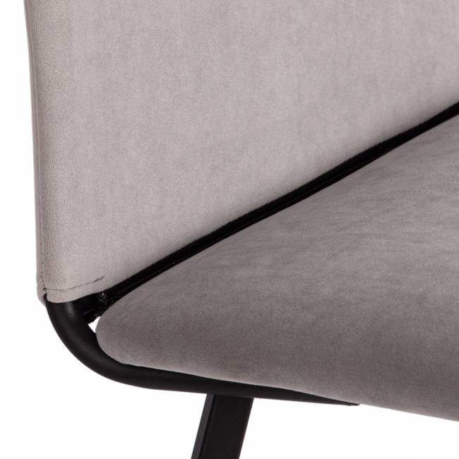 Стул обеденный La Rousse флок , серый/черный, 29, 49х50х93 серый флок Стул обеденный La Rousse флок , серый/черный, 29, 49х50х93 серый флок