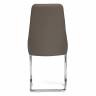 Стул FRATELLI ( mod.8415 ) металл/экокожа/хром, 44х62х97х47см, пепельно-коричневый ( окантовка  слон.  кость ) (Комплект из 4 шт.) пепельно-коричневый ( окантовка  слон.  кость ) металл/экокожа/хром
