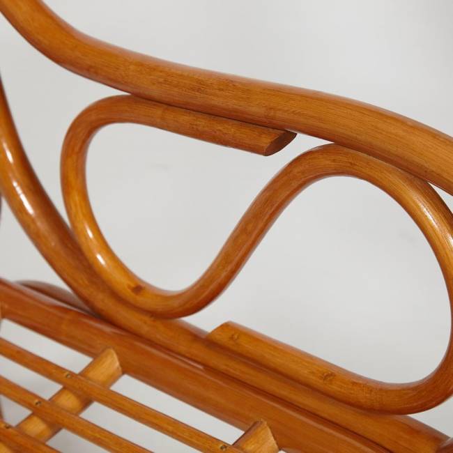 Кресло-качалка VIENNA (разборная) / без подушки / ротанг top quality, 58x133x102 см, Cognac (коньяк) коричневый ротанг top quality