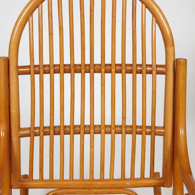 Кресло-качалка VIENNA (разборная) / без подушки / ротанг top quality, 58x133x102 см, Cognac (коньяк) коричневый ротанг top quality