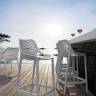 Стул пластиковый полубарный Air Bar 65 белый 440х510х950 мм