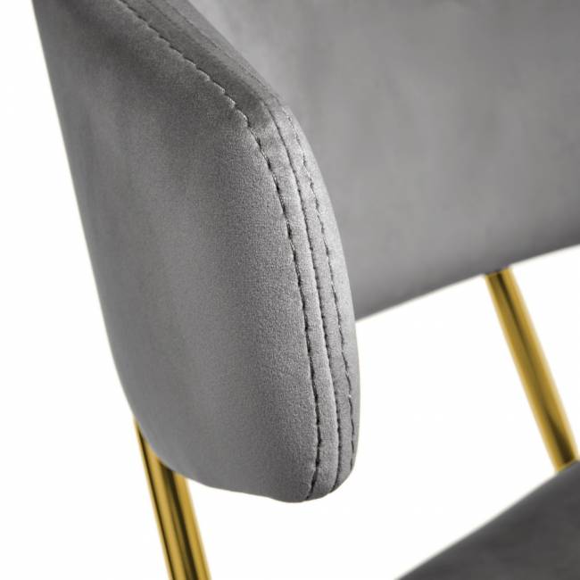 Стул Elle серый с золотыми ножками Стул Elle серый с золотыми ножками