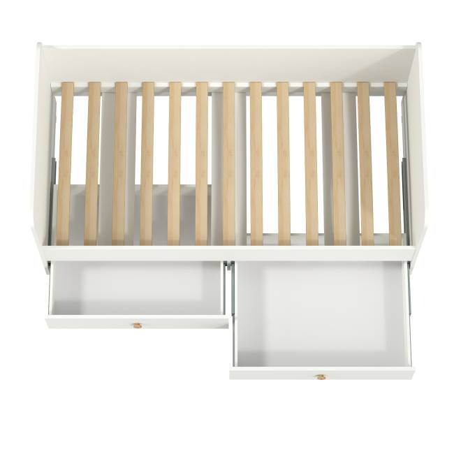 Кровать детская с ящиками Джастин 11.55 цвет белый шагрень Кровать детская с ящиками Джастин 11.55 цвет белый шагрень