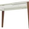 Стол ESMIR 160 MATTE ARABESCATO SOLID CERAMIC/ орех, ®DISAUR