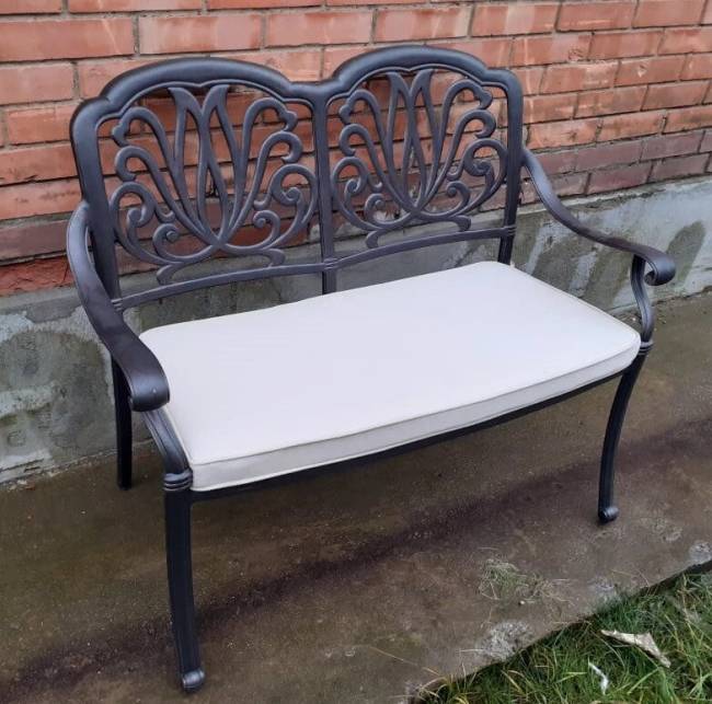 Скамья из литого алюминия Valeria II