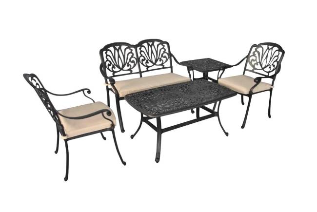 Скамья из литого алюминия Valeria II